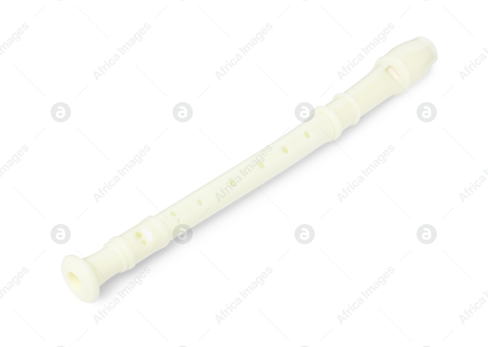 Photo of Toy flute isolated on white. Child's musical instrument