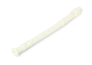 Photo of Toy flute isolated on white. Child's musical instrument