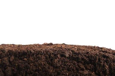 Photo of Pile of fresh soil isolated on white