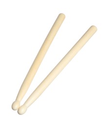 Photo of Toy drumsticks isolated on white. Child's musical instrument