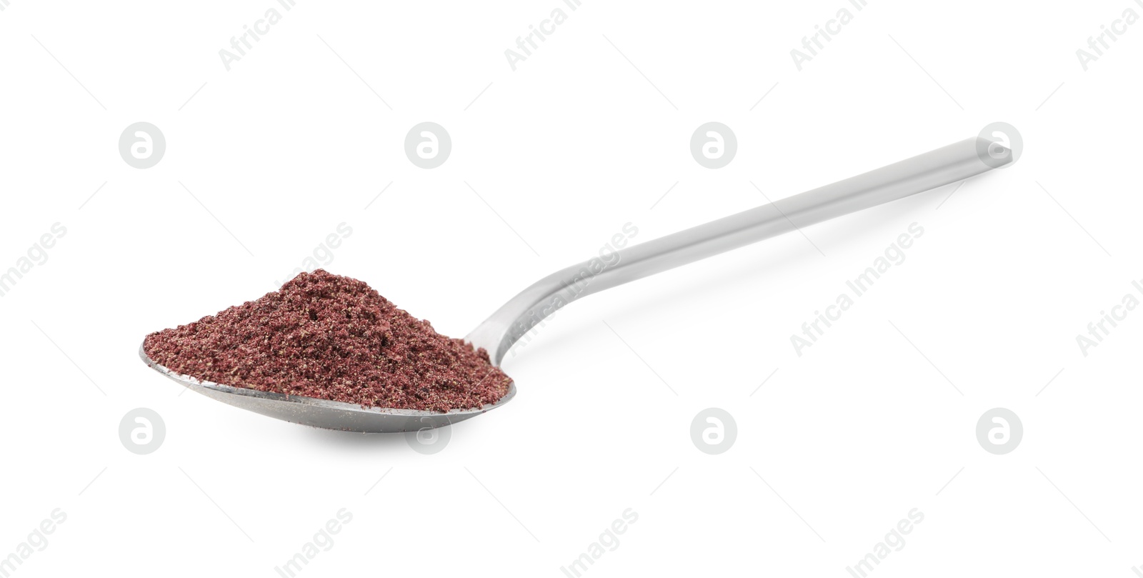 Superfood. Black currant powder isolated on white Photo of Superfood. Black currant powder isolated on white