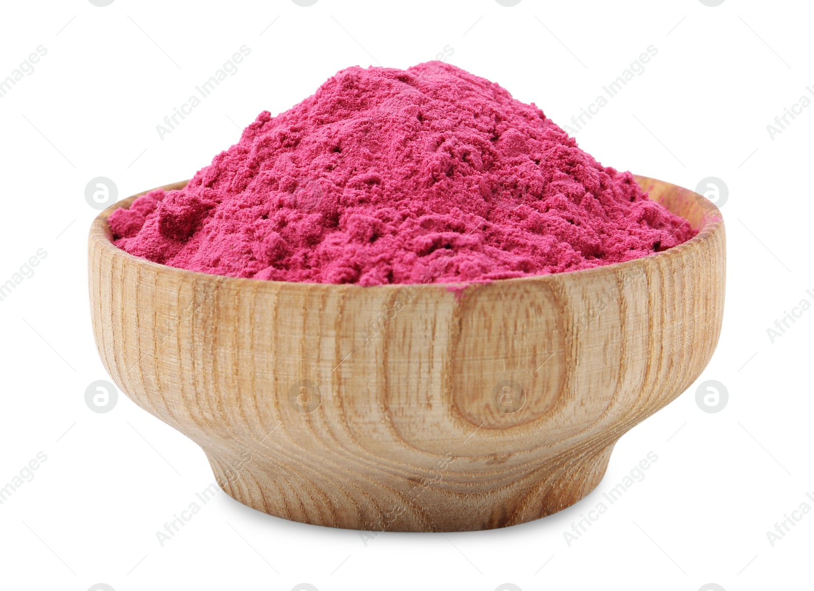 Superfood. Acai powder in bowl isolated on white Photo of Superfood. Acai powder in bowl isolated on white