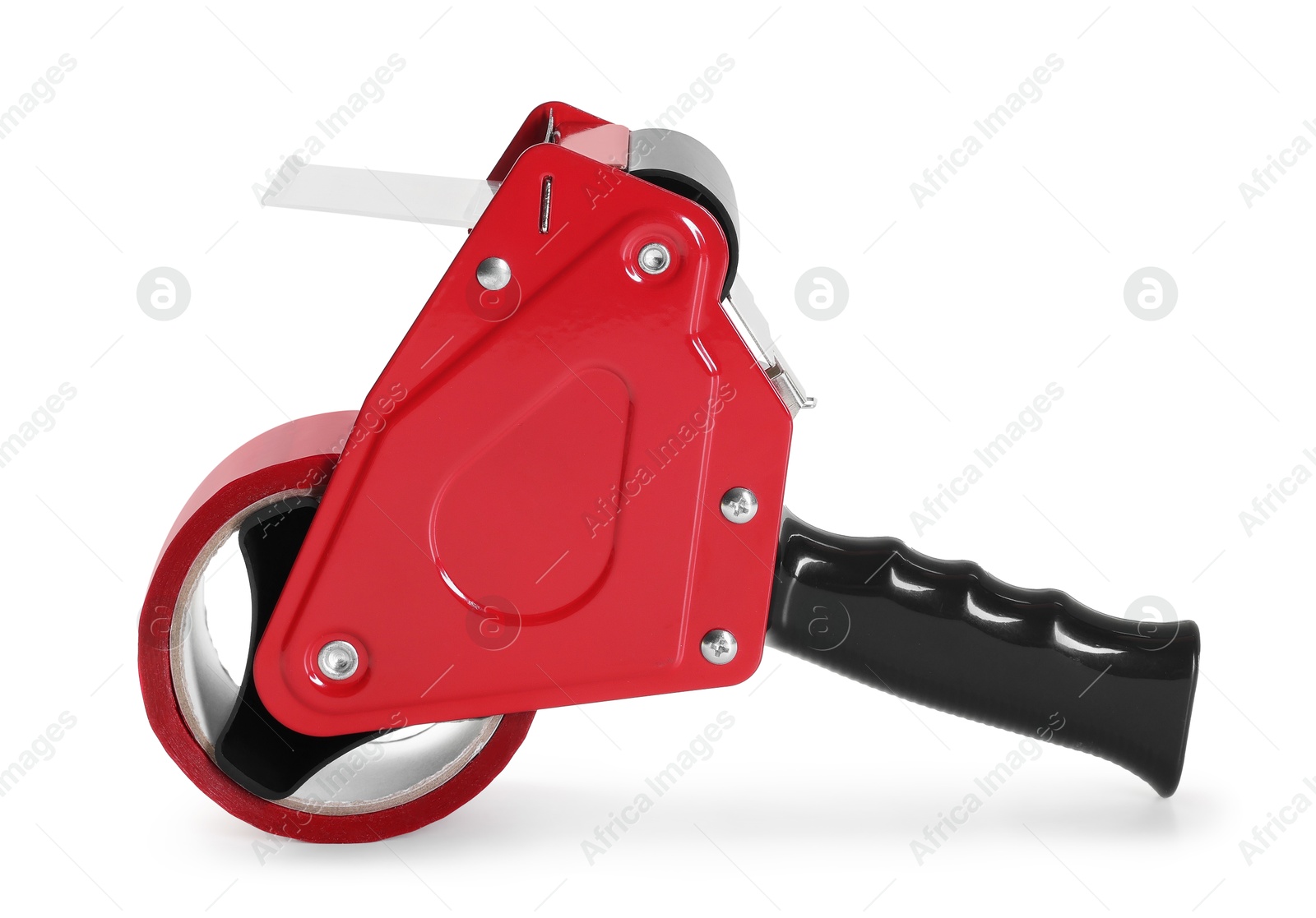 Photo of One dispenser with adhesive tape isolated on white