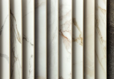 Photo of Many different samples of tiles as background, closeup