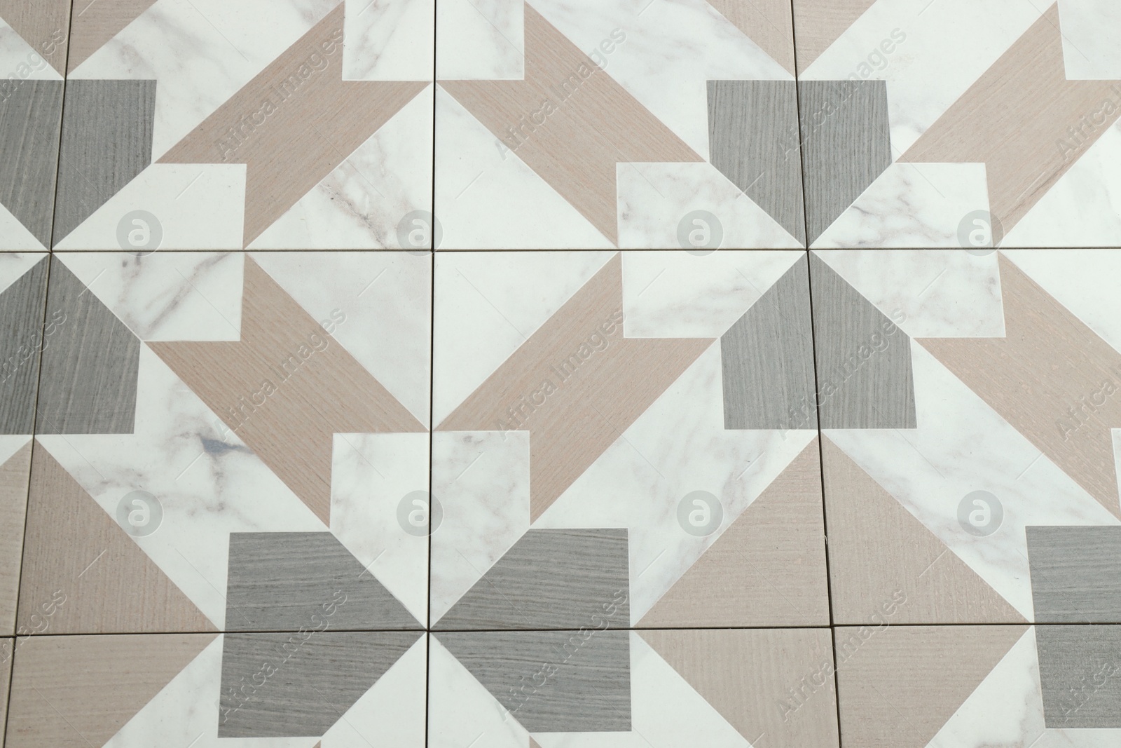 Texture of tiles with beautiful pattern as background, above view Photo of Texture of tiles with beautiful pattern as background, above view