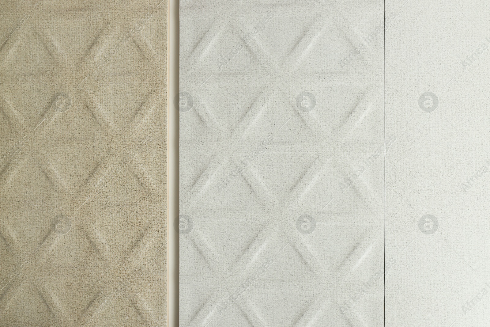 Photo of Different samples of tiles on display in store