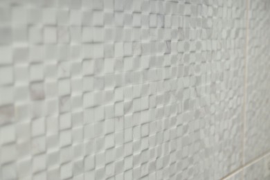 Photo of Texture of tile with beautiful pattern as background, closeup