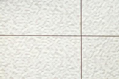 Photo of Texture of tiles with beautiful pattern as background, top view