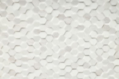 Photo of Texture of tiles with beautiful pattern as background, top view