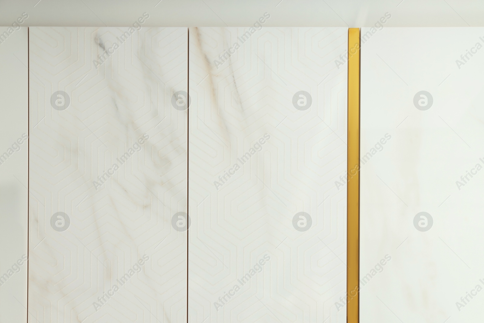 Samples of tiles with different patterns on display in store Photo of Samples of tiles with different patterns on display in store