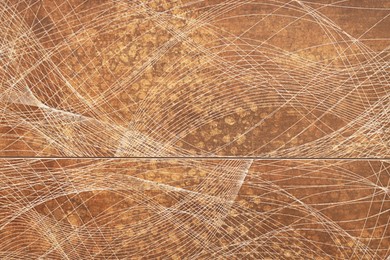 Photo of Texture of tiles with beautiful pattern as background, top view
