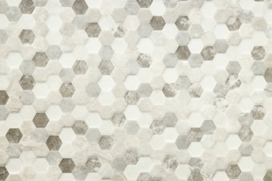 Photo of Texture of tile with beautiful pattern as background, top view