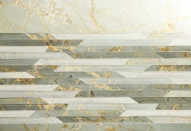 Photo of Texture of tile with beautiful pattern as background, closeup