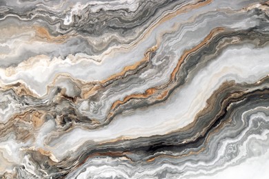 Photo of Texture of tile with beautiful pattern as background, top view