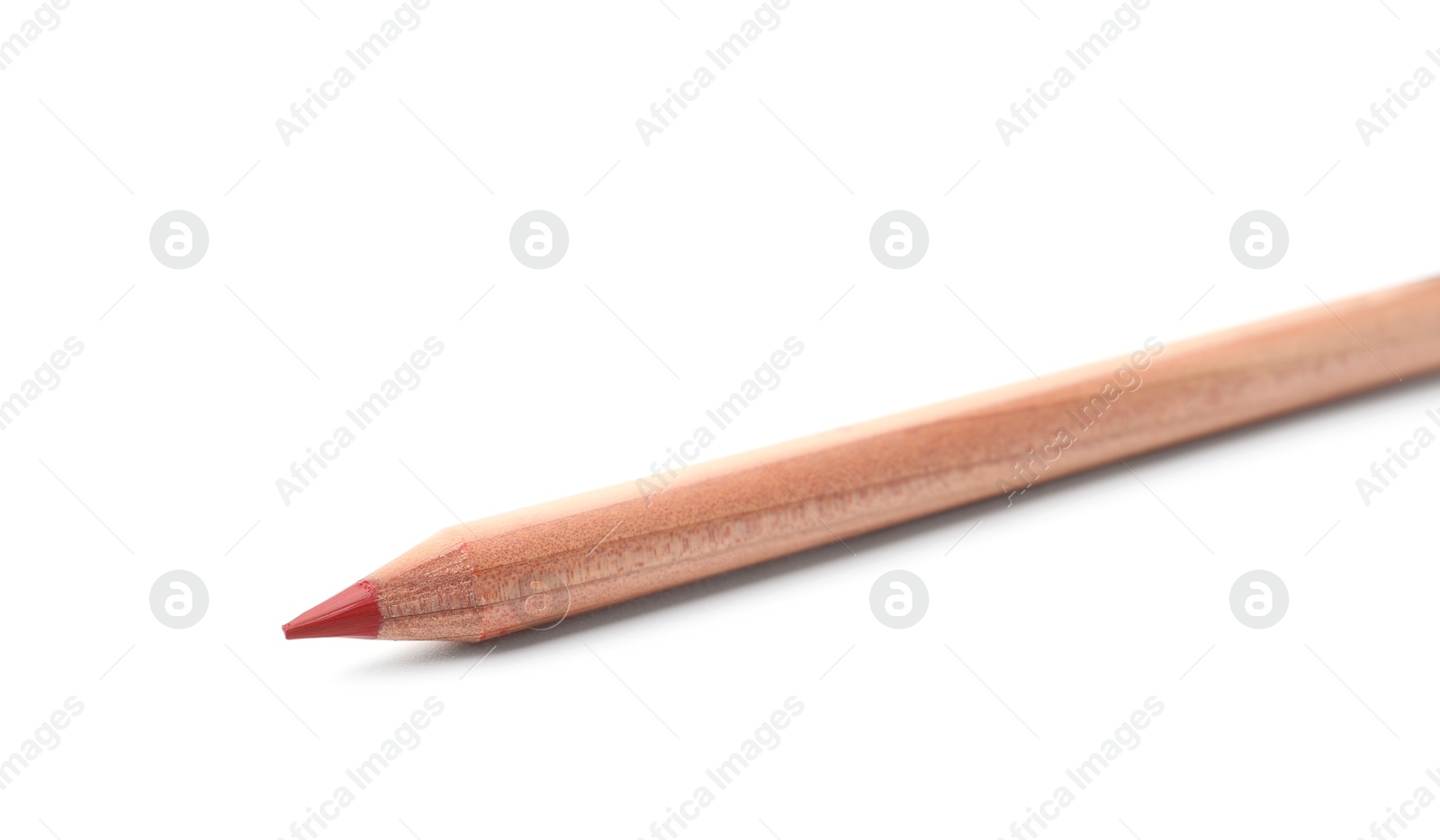 Photo of One lip pencil isolated on white. Cosmetic product