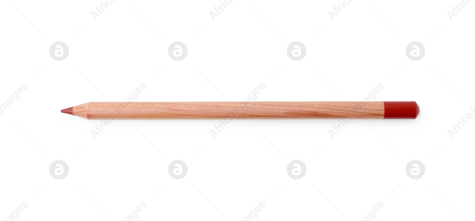 Photo of One lip pencil isolated on white. Cosmetic product