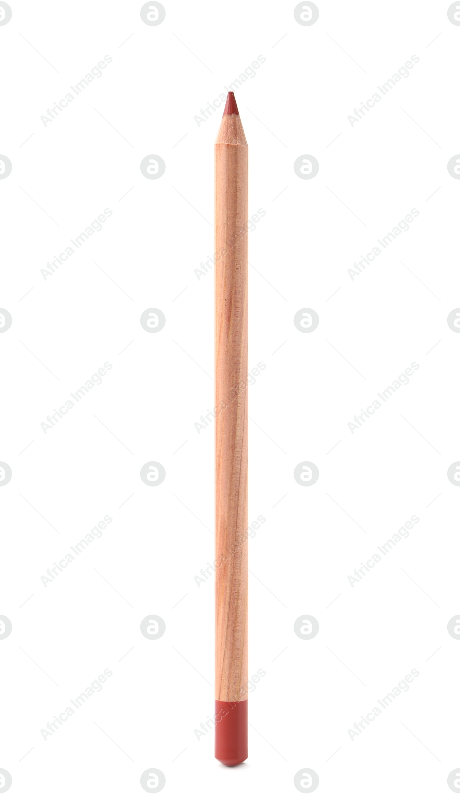 Photo of One lip pencil isolated on white. Cosmetic product