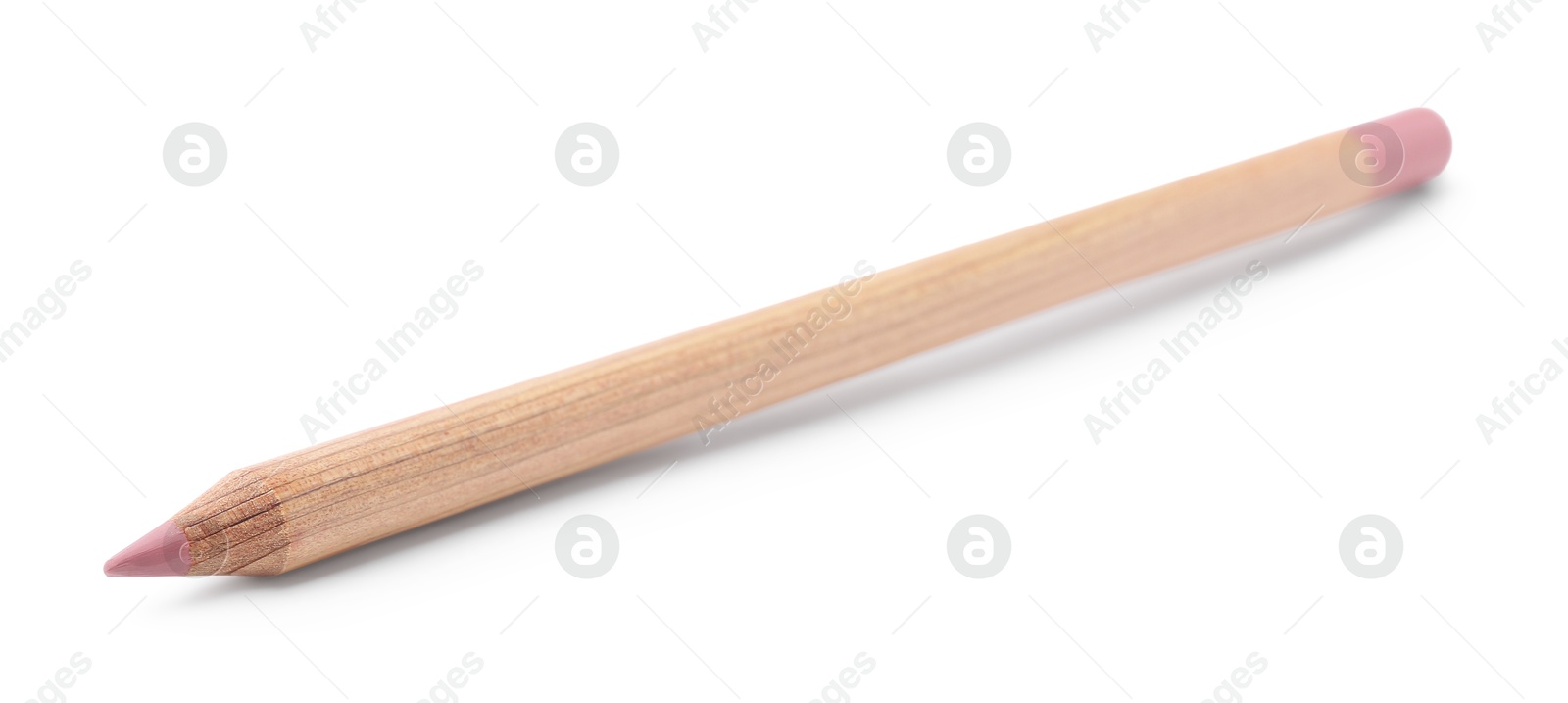 Photo of One lip pencil isolated on white. Cosmetic product