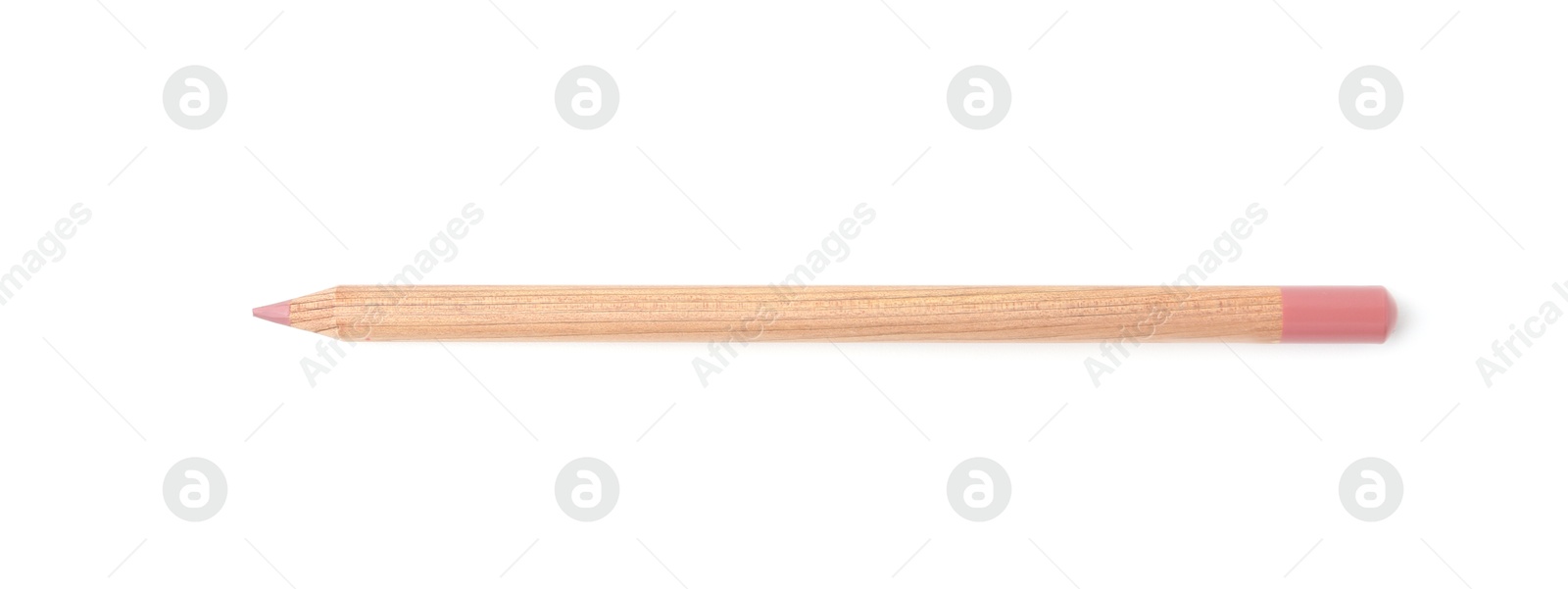 Photo of One lip pencil isolated on white. Cosmetic product