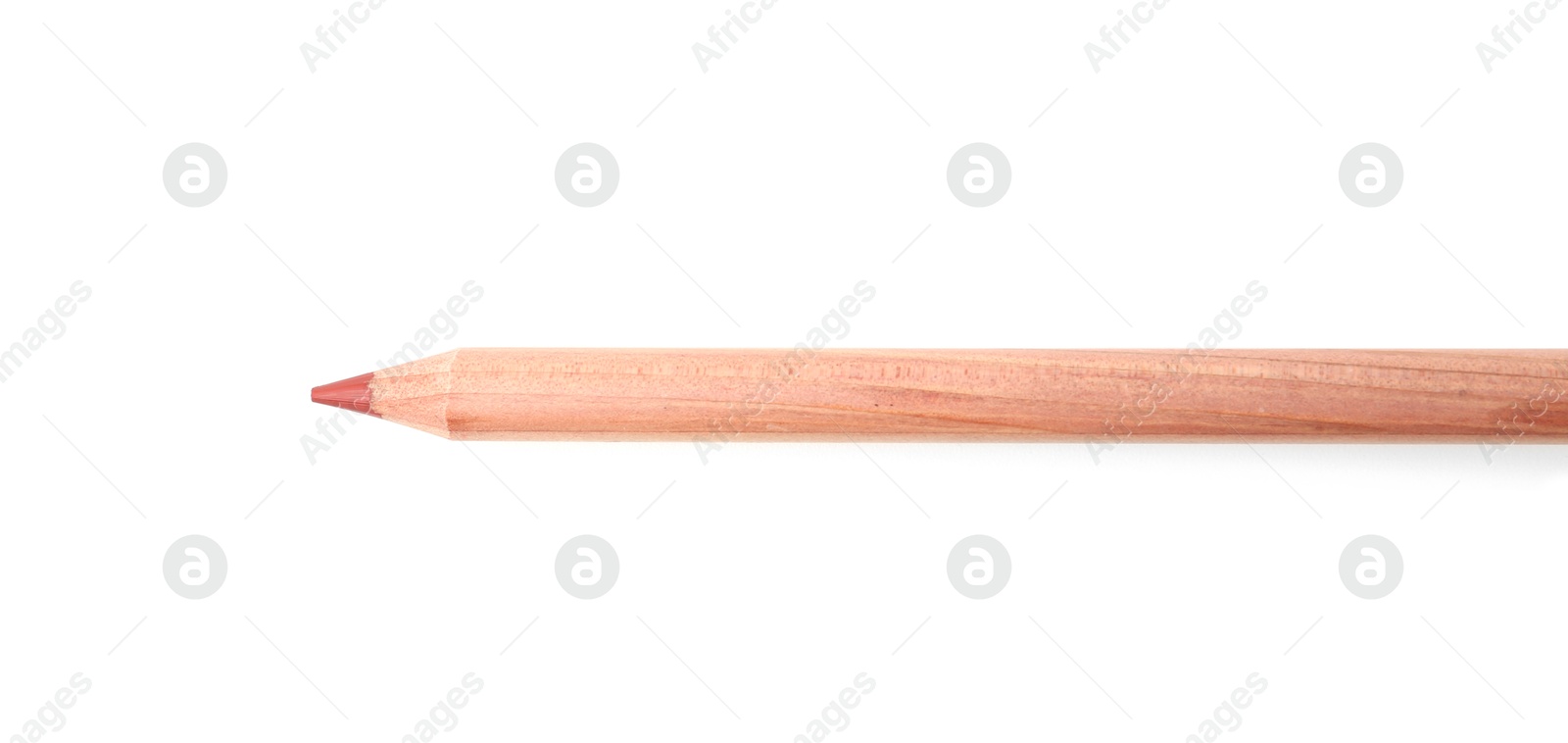 Photo of One lip pencil isolated on white. Cosmetic product