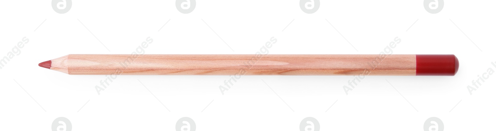Photo of One lip pencil isolated on white. Cosmetic product