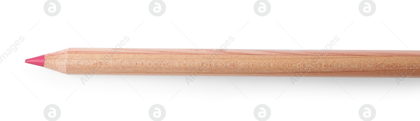 Photo of One lip pencil isolated on white. Cosmetic product