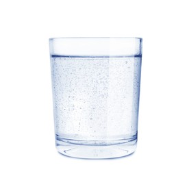 Image of Glass of soda water isolated on white