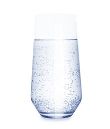 Image of Glass of soda water isolated on white