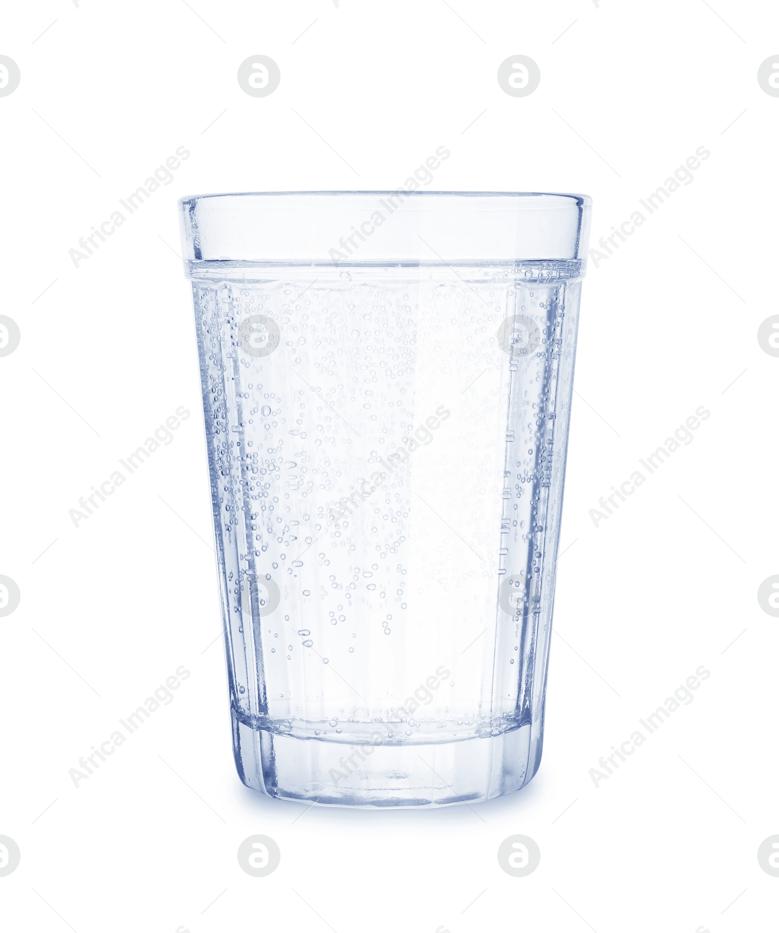 Glass of soda water isolated on white Image of Glass of soda water isolated on white