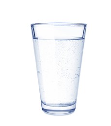 Image of Glass of soda water isolated on white