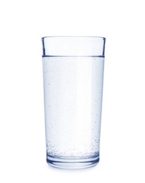 Image of Glass of soda water isolated on white