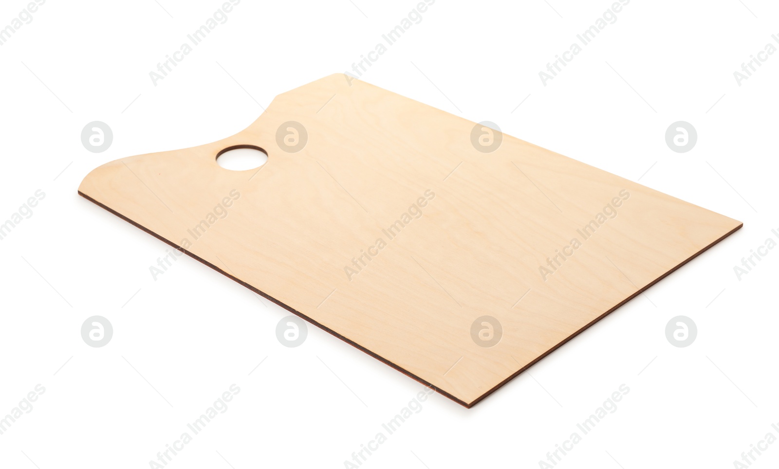 Empty wooden artist's palette isolated on white Photo of Empty wooden artist's palette isolated on white