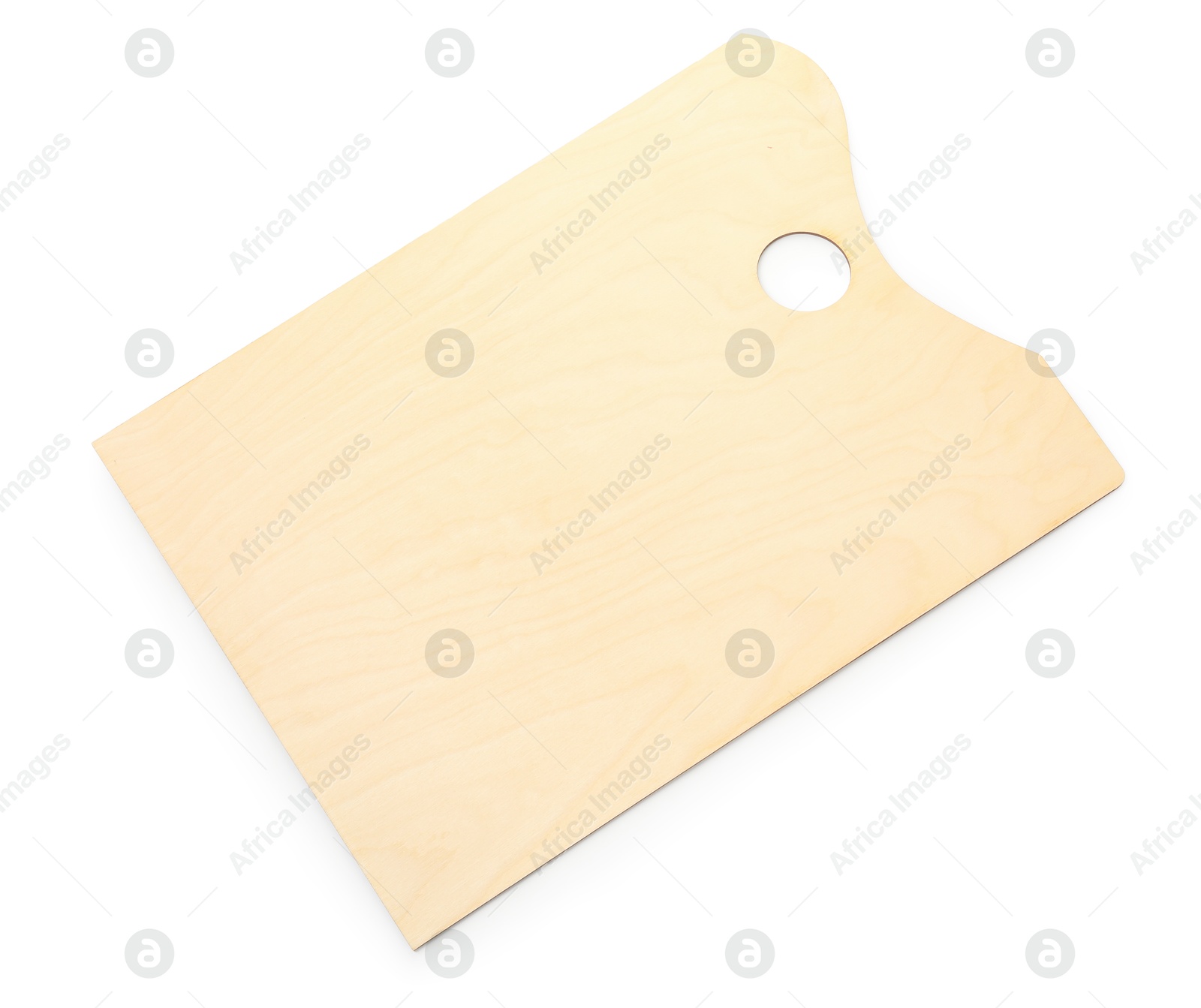 Photo of Empty wooden palette isolated on white, top view