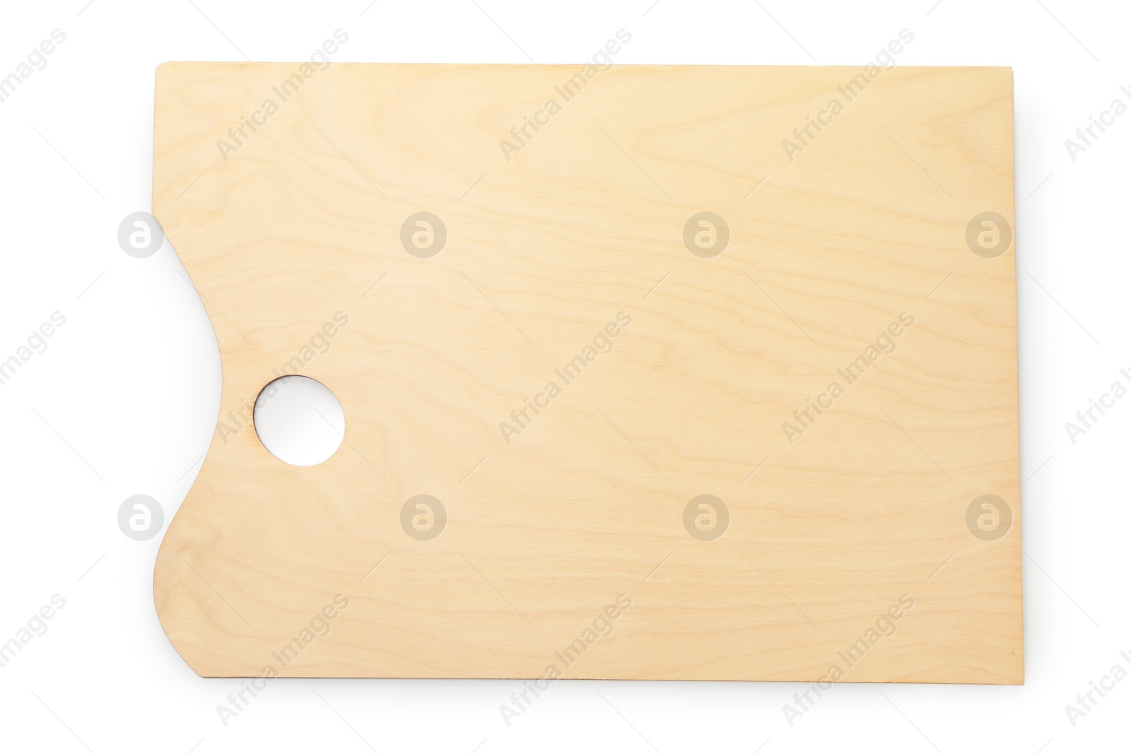 Photo of Empty wooden palette isolated on white, top view