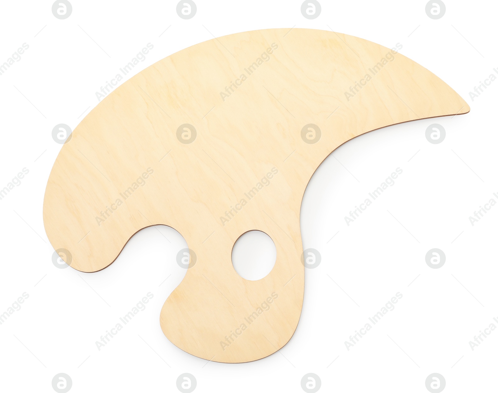 Photo of Empty wooden palette isolated on white, top view