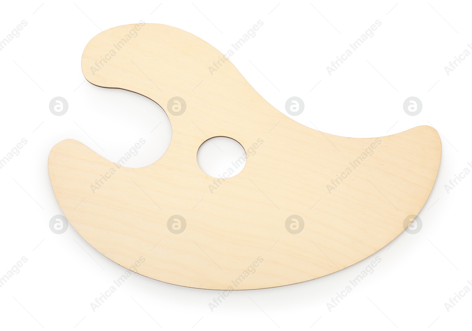 Photo of Empty wooden palette isolated on white, top view