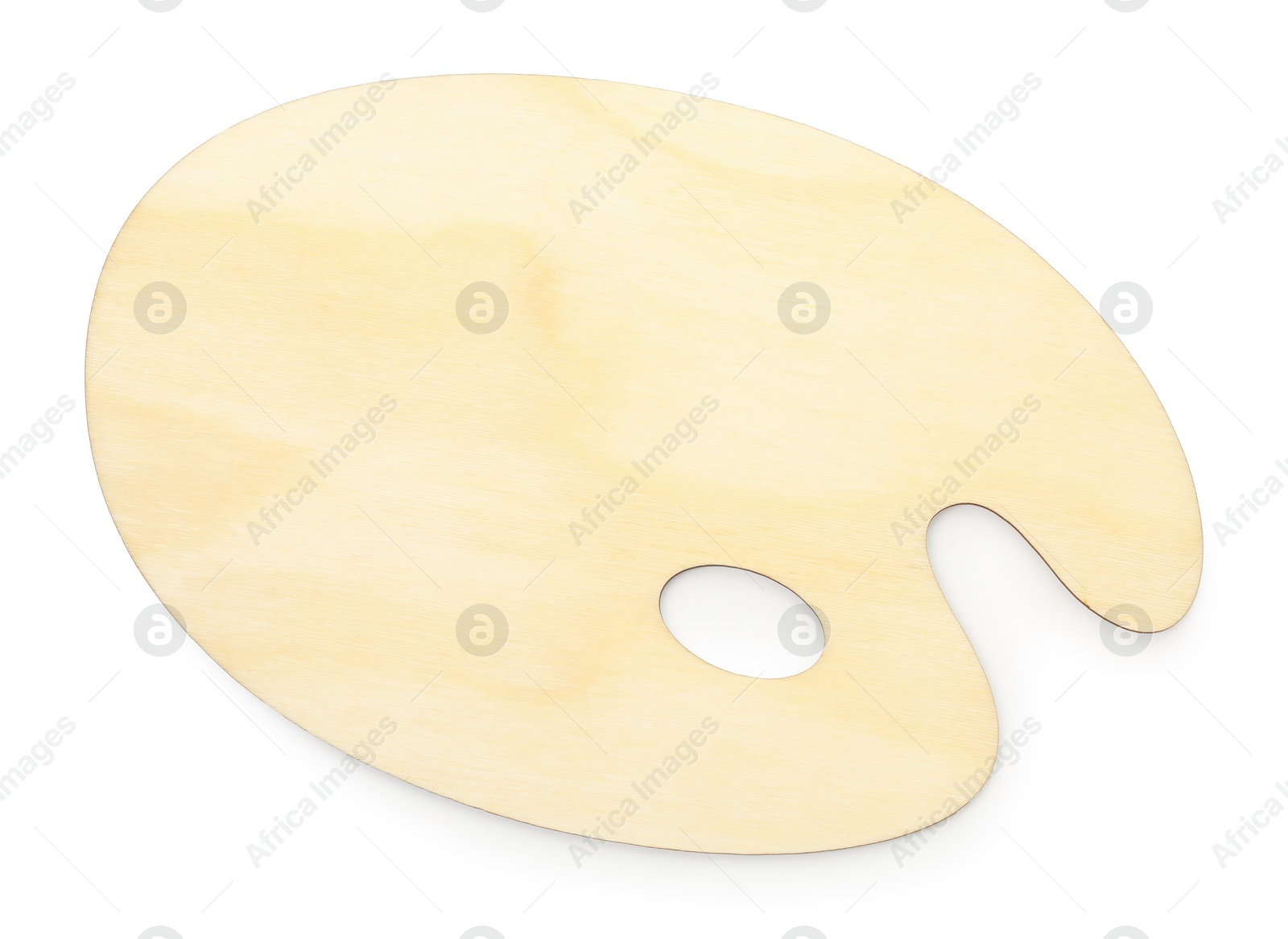 Photo of Empty wooden palette isolated on white, top view