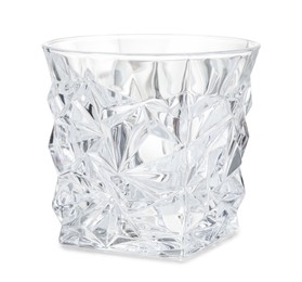 Photo of One empty clean glass isolated on white