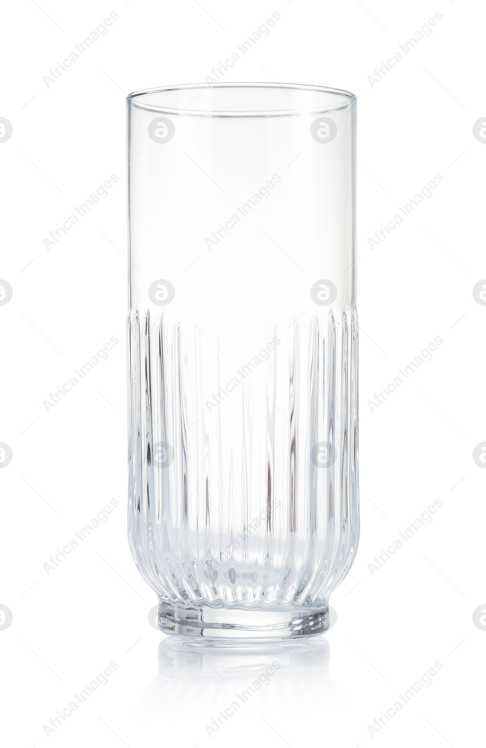 One empty clean glass isolated on white Photo of One empty clean glass isolated on white
