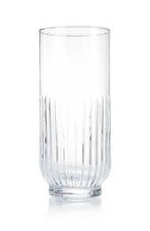 Photo of One empty clean glass isolated on white