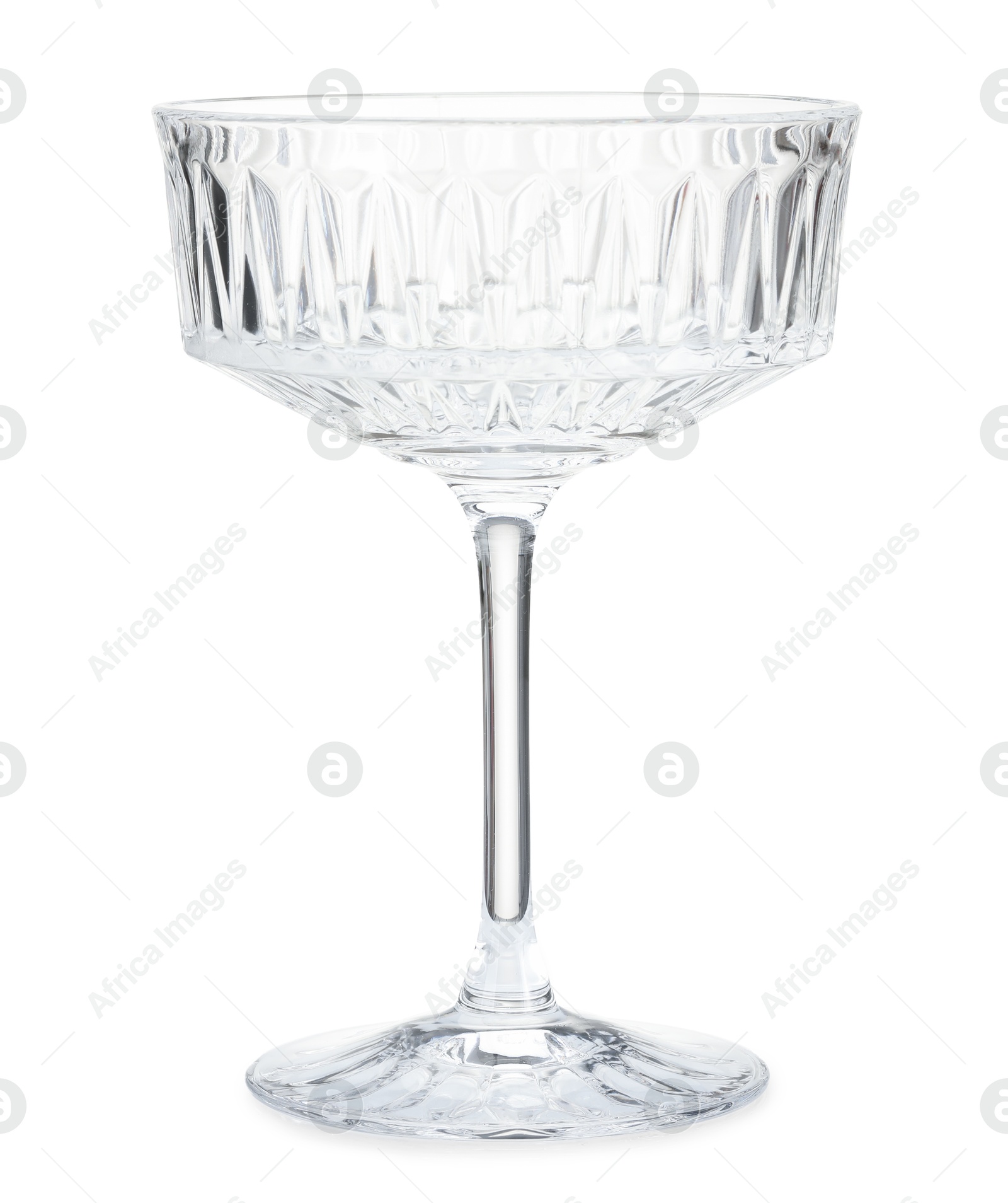 One empty clean glass isolated on white Photo of One empty clean glass isolated on white