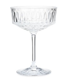 Photo of One empty clean glass isolated on white