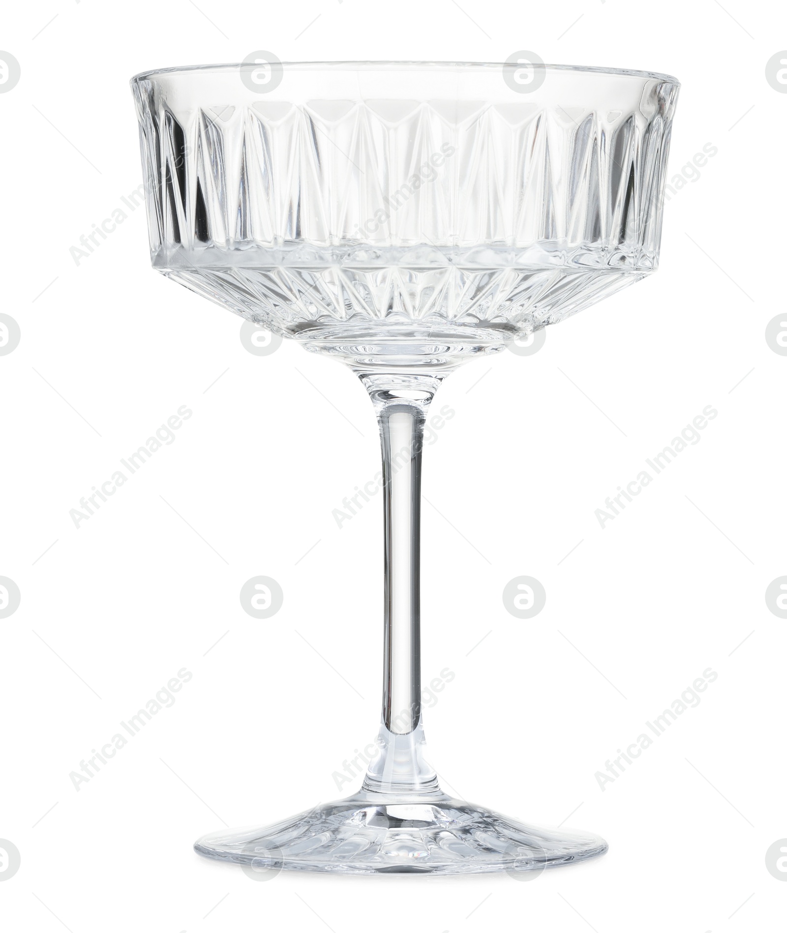 One empty clean glass isolated on white Photo of One empty clean glass isolated on white