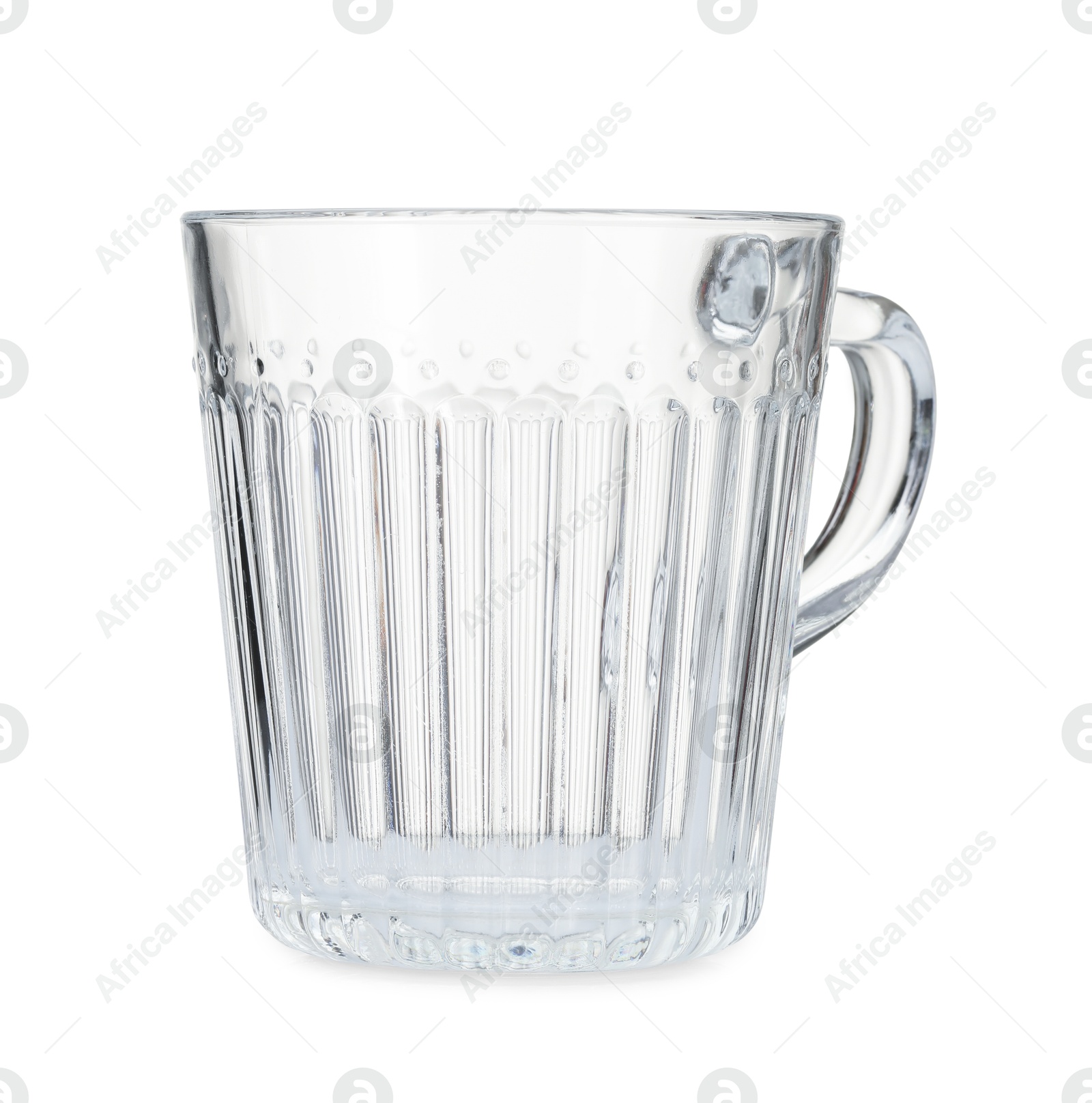 Photo of One empty clean glass isolated on white