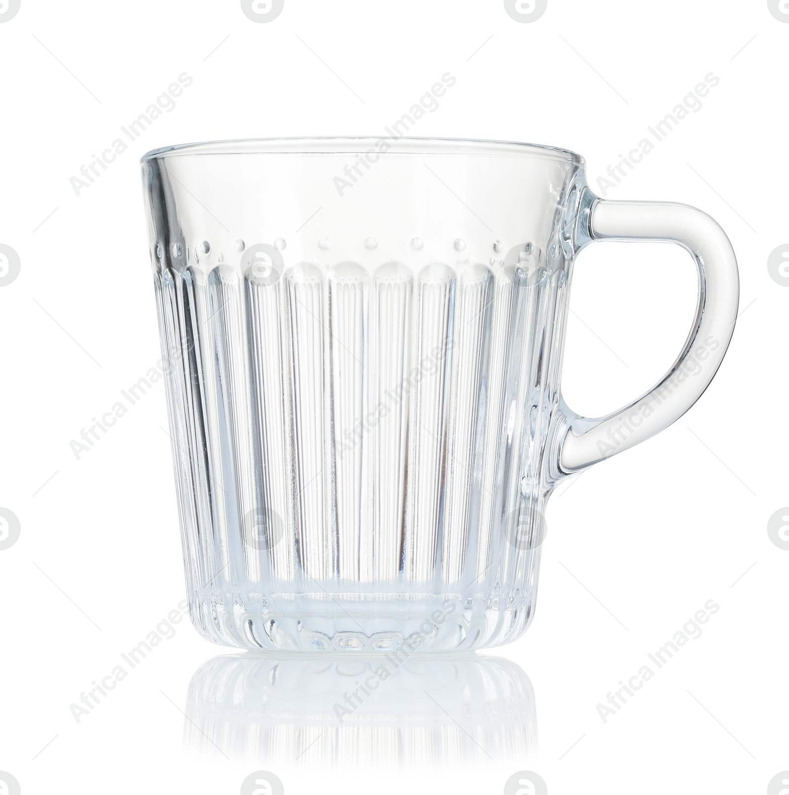 One empty clean glass isolated on white Photo of One empty clean glass isolated on white