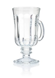 Photo of One empty clean glass isolated on white