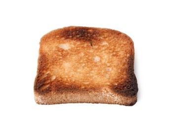 Photo of One piece of toast bread isolated on white
