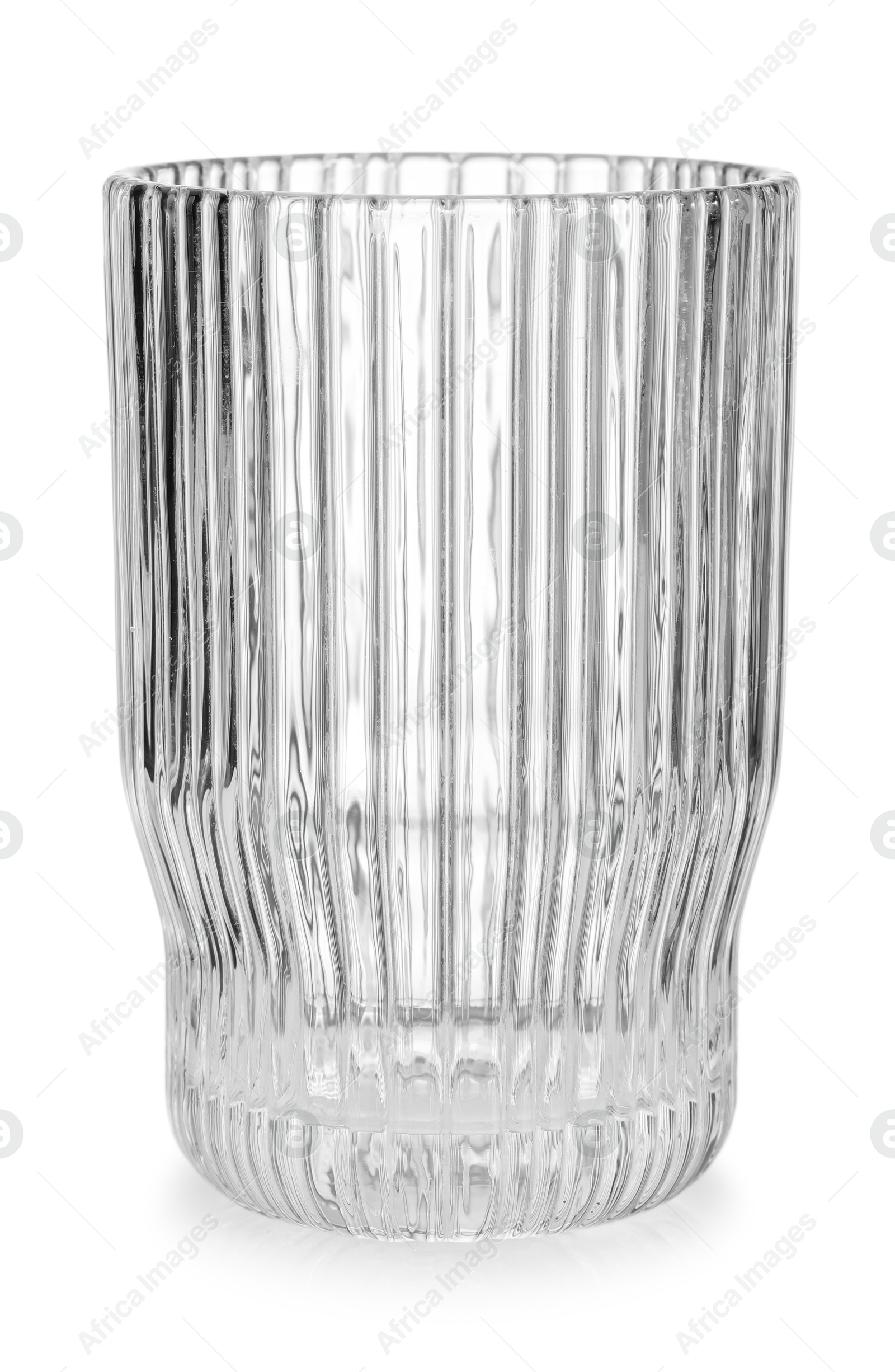 One empty clean glass isolated on white Photo of One empty clean glass isolated on white