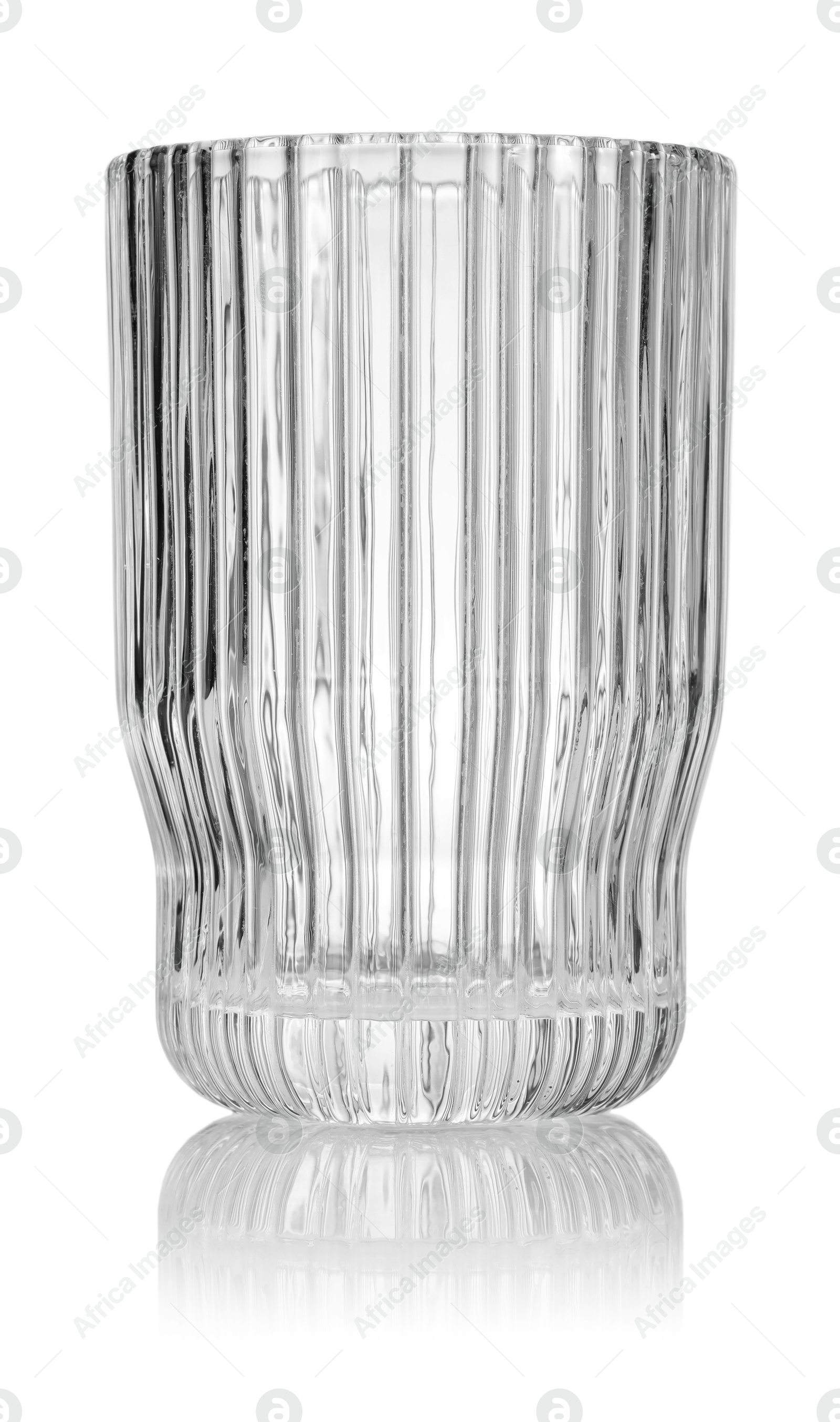 One empty clean glass isolated on white Photo of One empty clean glass isolated on white