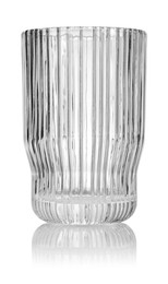 Photo of One empty clean glass isolated on white